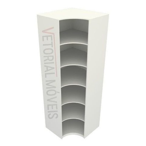 Armário Prateleira De Canto M6 100% Mdf (closet Expositor) - Branco