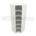 Ver imagem 5 de Armário Prateleira De Canto M6 100% Mdf (closet Expositor) - Branco