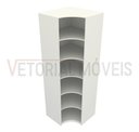 Ver imagem 5 de Armário Prateleira De Canto M6 100% Mdf (closet Expositor) - Branco