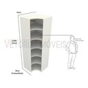 Ver imagem 2 de Armário Prateleira De Canto M6 100% Mdf (closet Expositor) - Branco