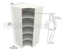 Ver imagem 2 de Armário Prateleira De Canto M5 100% Mdf (closet Expositor) - Branco