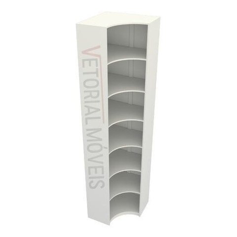 Armário Prateleira De Canto M7 100% Mdf (closet Expositor) - Branco
