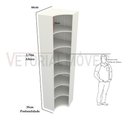 Ver imagem 2 de Armário Prateleira De Canto M7 100% Mdf (closet Expositor) - Branco