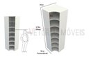 Ver imagem 2 de Armário Prateleira De Canto M8 100% Mdf (closet Expositor) - Branco