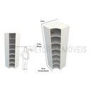 Ver imagem 2 de Armário Prateleira De Canto M8 100% Mdf (closet Expositor) - Branco