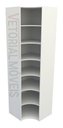 Ver imagem 1 de Armário Prateleira De Canto M8 100% Mdf (closet Expositor) - Branco