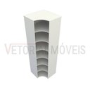 Ver imagem 5 de Armário Prateleira De Canto M8 100% Mdf (closet Expositor) - Branco