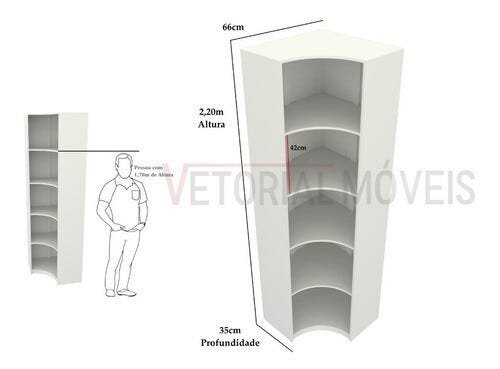 Armário Prateleira De Canto M9 100% Mdf (close Expositor) - Branco - 2