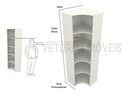 Ver imagem 2 de Armário Prateleira De Canto M9 100% Mdf (close Expositor) - Branco