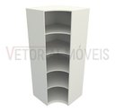 Ver imagem 3 de Armário Prateleira De Canto M10 100% Mdf (closet Expositor) - Branco