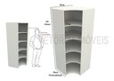 Ver imagem 5 de Armário Prateleira De Canto M10 100% Mdf (closet Expositor) - Branco