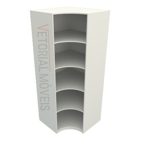 Armário Prateleira De Canto M10 100% Mdf (closet Expositor) - Branco