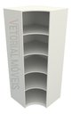 Ver imagem 1 de Armário Prateleira De Canto M10 100% Mdf (closet Expositor) - Branco