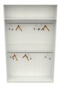 Ver imagem 3 de Armário Arara Dupla M16 100%mdf Closet Cabideiro Loja - Branco