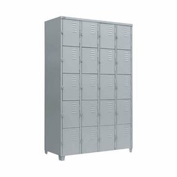 Armário Roupeiro de Aço Vestiário Academia 20 Portas Locker Cinza - 1