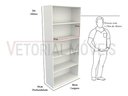 Ver imagem 1 de Guarda Roupa Closet Solteiro  Prateleira Multiuso M10 100% Mdf ( Vitrine / Closet) - Branco