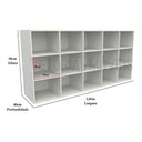 Ver imagem 1 de Armário Colmeia Horizontal M3 100%mdf Estante Prateleira - Branco