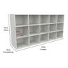 Armário Colmeia Horizontal M3 100%mdf Estante Prateleira - Branco - 1