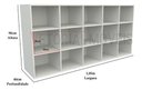 Ver imagem 1 de Armário Colmeia Horizontal M3 100%mdf Estante Prateleira - Branco