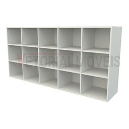 Armário Colmeia Horizontal M3 100%mdf Estante Prateleira - Branco - 2