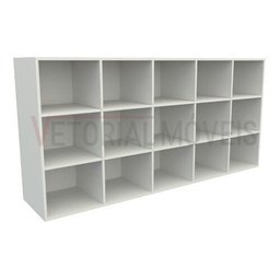 Armário Colmeia Horizontal M3 100%mdf Estante Prateleira - Branco - 3