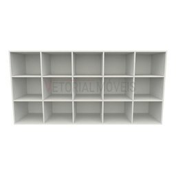 Armário Colmeia Horizontal M3 100%mdf Estante Prateleira - Branco - 4