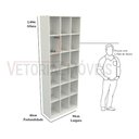Ver imagem 2 de Armário Colmeia M12 100%mdf (organizador Estante Prateleira) - Branco