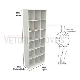 Armário Colmeia M12 100%mdf (organizador Estante Prateleira) - Branco - 2
