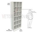 Ver imagem 2 de Armário Colmeia M12 100%mdf (organizador Estante Prateleira) - Branco