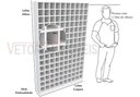 Ver imagem 1 de Armário Colmeia 100%mdf M3 (organizador Estante, Prateleira) - Branco