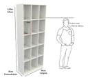 Ver imagem 1 de Armário Colmeia 100%mdf M14 (organizador Estante Prateleira) - Branco