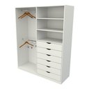 Ver imagem 2 de Armário Arara Gaveta Brenda M2 100% Mdf Quarto Sapato Roupa - Branco