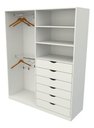 Ver imagem 2 de Armário Arara Gaveta Brenda M2 100% Mdf Quarto Sapato Roupa - Branco