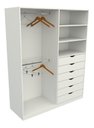 Ver imagem 3 de Armário Arara Gaveta Brenda M2 100% Mdf Quarto Sapato Roupa - Branco