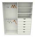 Ver imagem 4 de Armário Arara Gaveta Brenda M2 100% Mdf Quarto Sapato Roupa - Branco