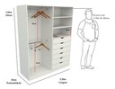 Ver imagem 1 de Armário Arara Gaveta Brenda M2 100% Mdf Quarto Sapato Roupa - Branco