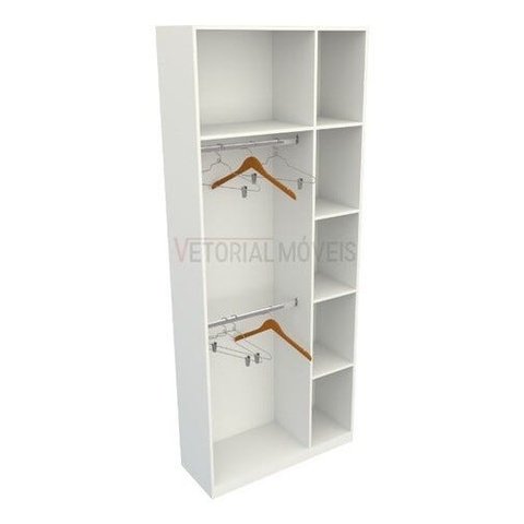 Armário Cabideiro Juliana M6 100% Mdf (closet / Expositor) - Branco