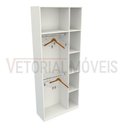 Ver imagem 5 de Armário Cabideiro Juliana M6 100% Mdf (closet / Expositor) - Branco