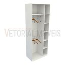 Ver imagem 5 de Armário Cabideiro Juliana M5 100% Mdf (closet / Expositor) - Branco
