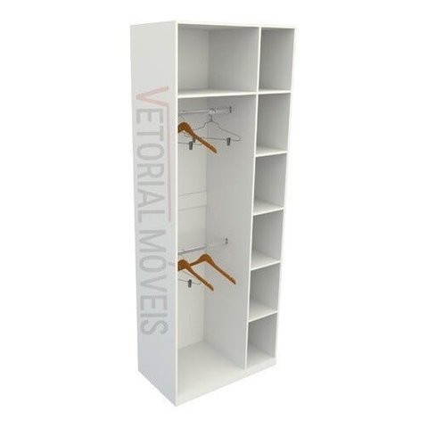 Armário Cabideiro Juliana M5 100% Mdf (closet / Expositor) - Branco