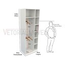 Ver imagem 2 de Armário Cabideiro Juliana M5 100% Mdf (closet / Expositor) - Branco