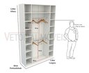 Ver imagem 2 de Armário Colmeia Cabideiro Livia M5 100% Mdf (closet Loja) - Branco