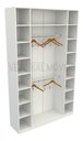 Ver imagem 1 de Armário Colmeia Cabideiro Livia M5 100% Mdf (closet Loja) - Branco