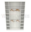Ver imagem 5 de Armário Colmeia Cabideiro Livia M5 100% Mdf (closet Loja) - Branco