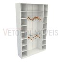 Ver imagem 3 de Armário Colmeia Cabideiro Livia M5 100% Mdf (closet Loja) - Branco