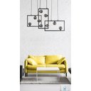 Ver imagem 5 de Pendente Balanço 30cm para 3x G9 Tr003 Bella Preto E Fumê St2356