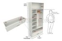 Ver imagem 2 de Armário Colmeia Cabideiro Lorena M2 100% Mdf (closet Gaveta) - Branco