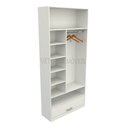 Ver imagem 1 de Armário Colmeia Cabideiro Lorena M2 100% Mdf (closet Gaveta) - Branco