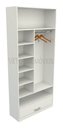 Ver imagem 1 de Armário Colmeia Cabideiro Lorena M2 100% Mdf (closet Gaveta) - Branco