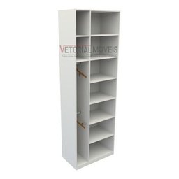 Armário Prateleira Misto Natália M2 100%mdf Colmeia - Branco - 4